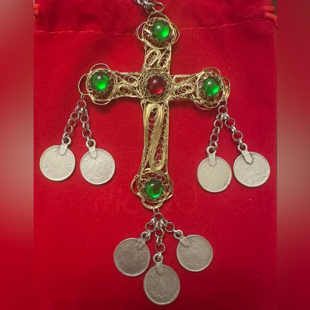 Large Antique Ethnic Cross #xhubleta